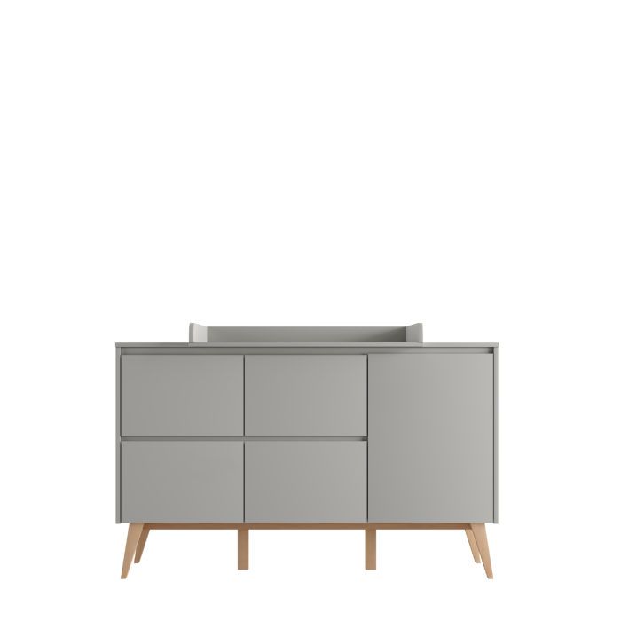 Kumode con 4 cajones y puertas (colección Classy Gray)